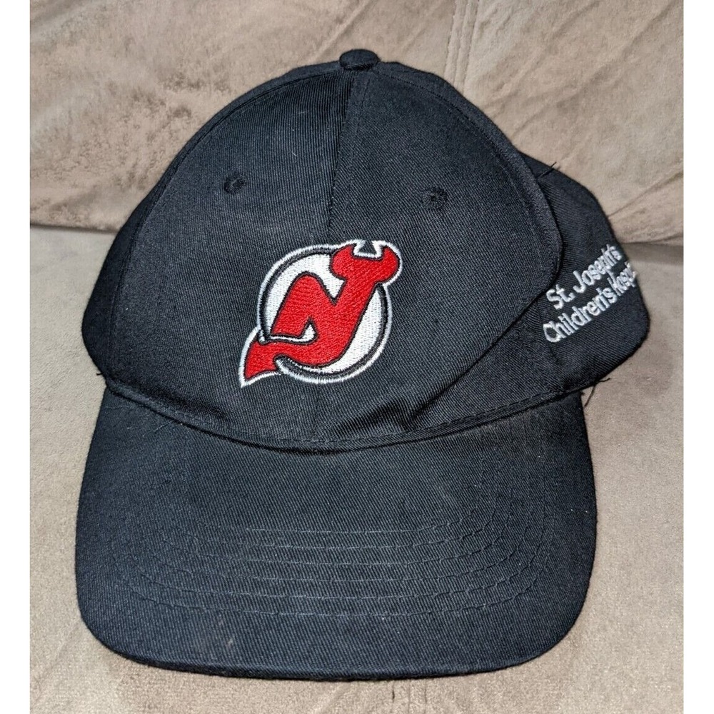 NJ New Jersey Devils NHL Embroidered Logo Strapback Hat SGA Stadium Give Away